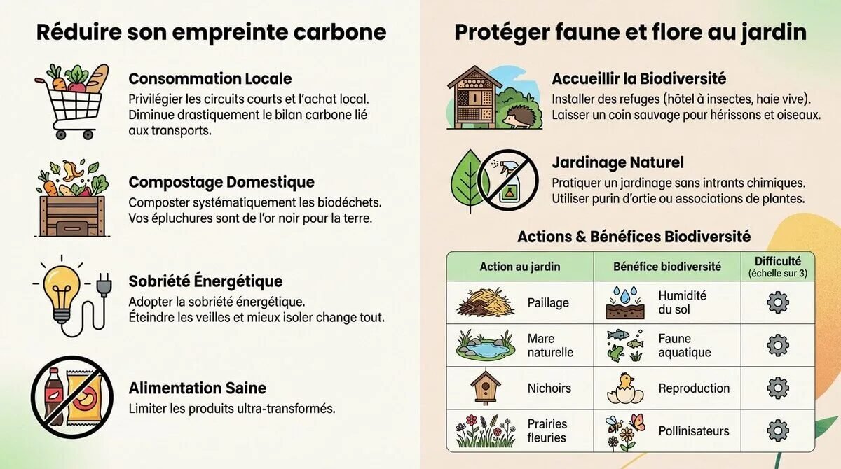 Jardinier écoresponsable utilisant un composteur et cultivant un potager naturel