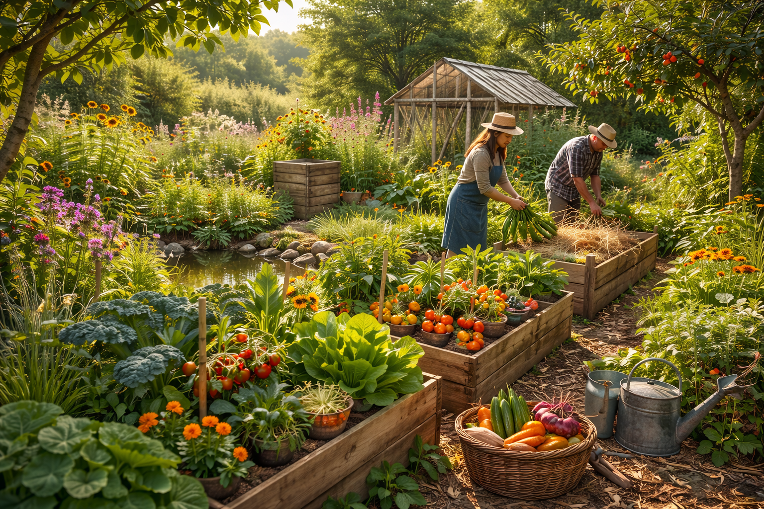 Un apres midi dore dans le jardin
