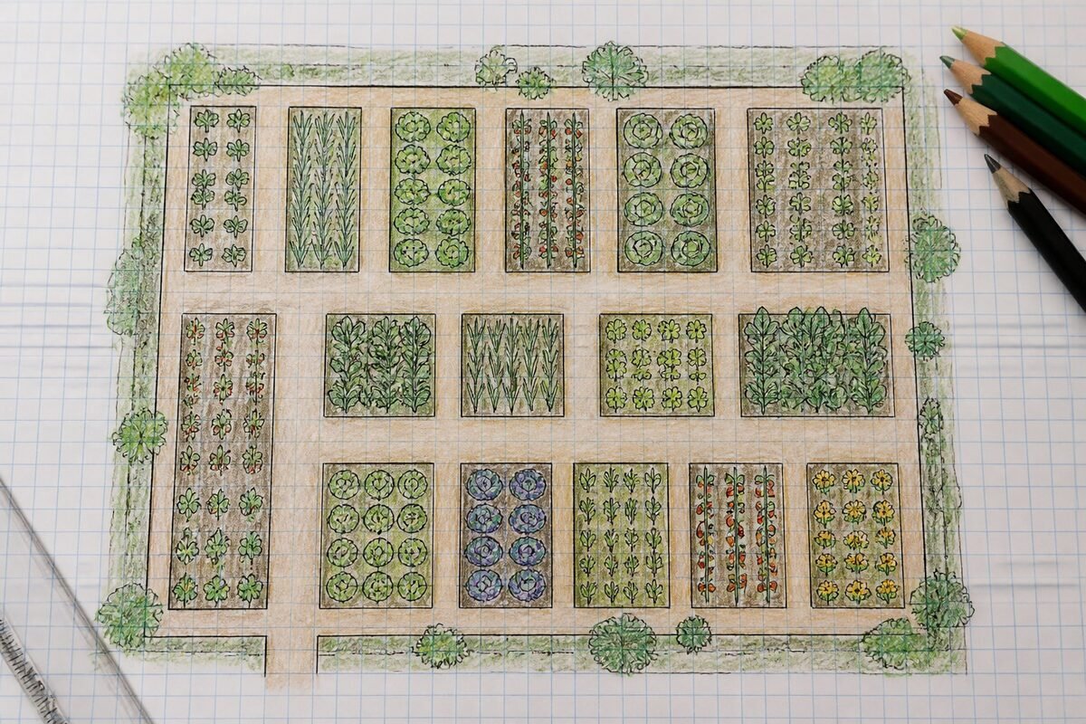 Conception graphique & Organisation spatiale du potager