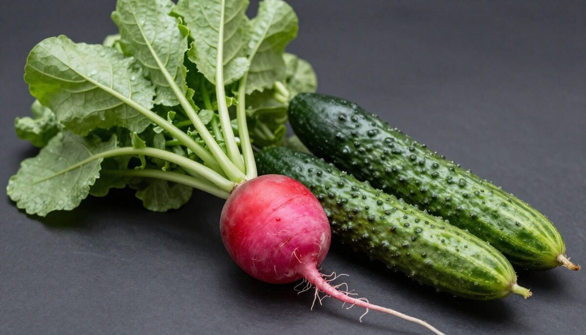 9. Radis et Concombre : l'entraide sous le feuillage 🥒