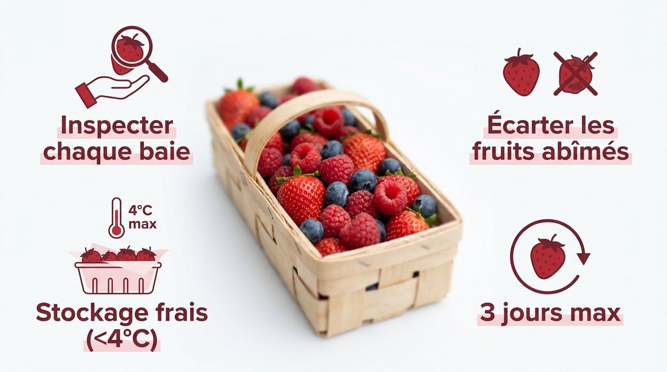 Étapes clés pour trier et conserver les fruits rouges au frais