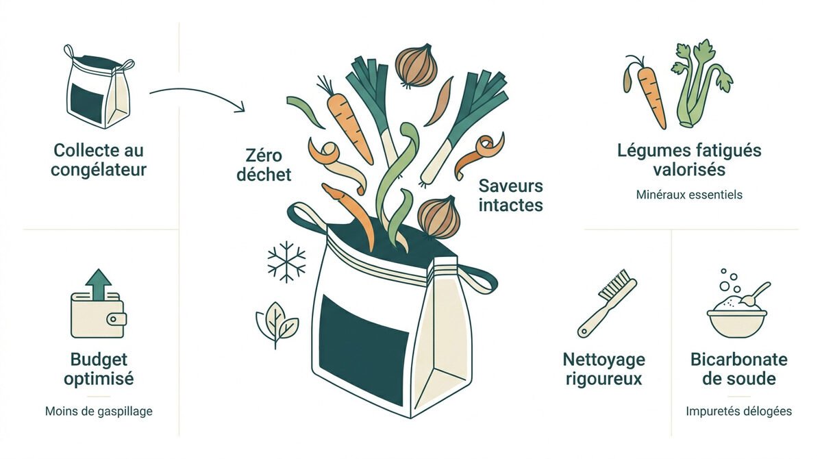 Réussir votre bouillon avec des épluchures de légumes