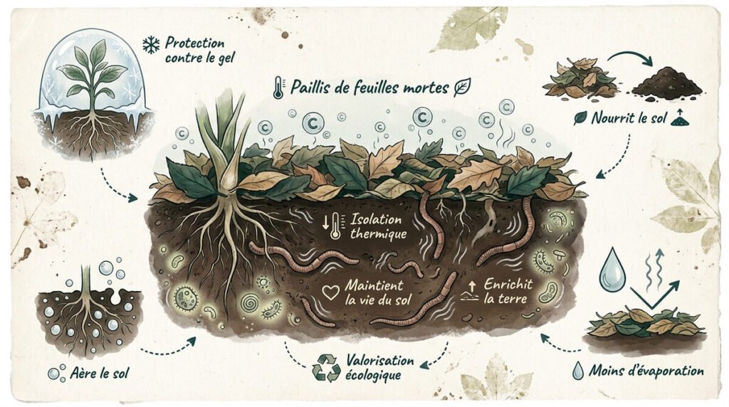 Comment utiliser le paillis de feuilles mortes au jardin