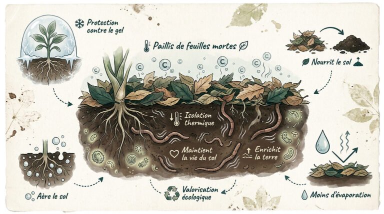 Comment utiliser le paillis de feuilles mortes au jardin