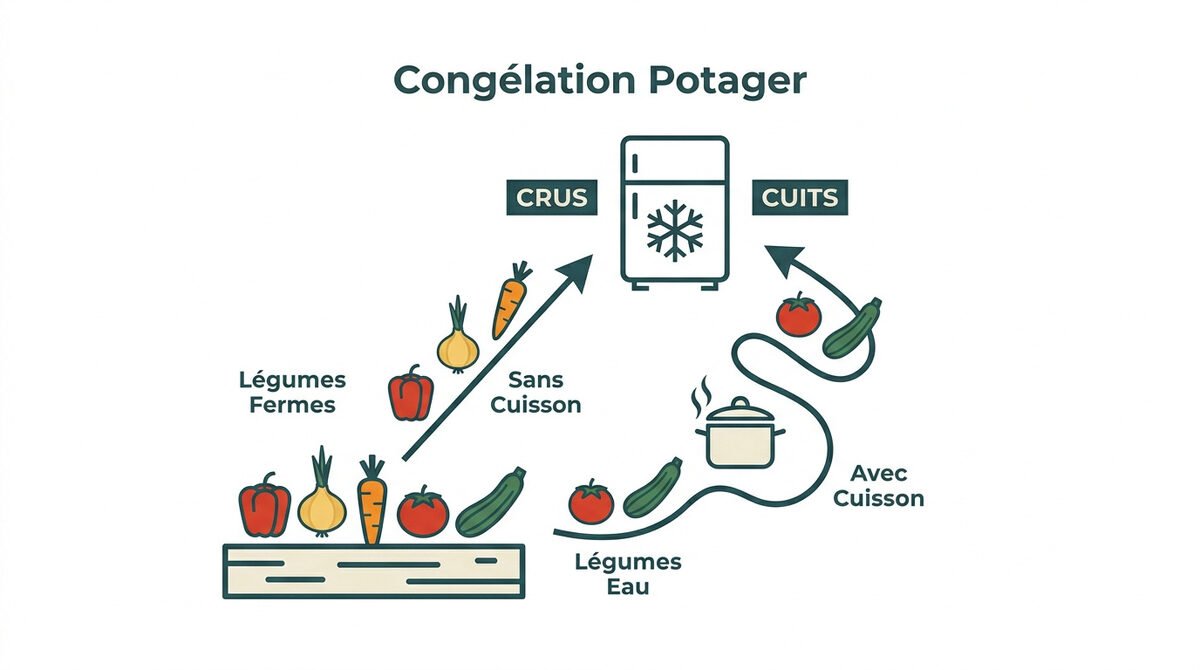 Congeler légumes crus ou cuits