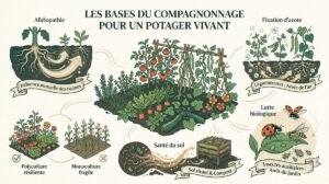 Réussir le compagnonnage légumes débutant au potager vivant