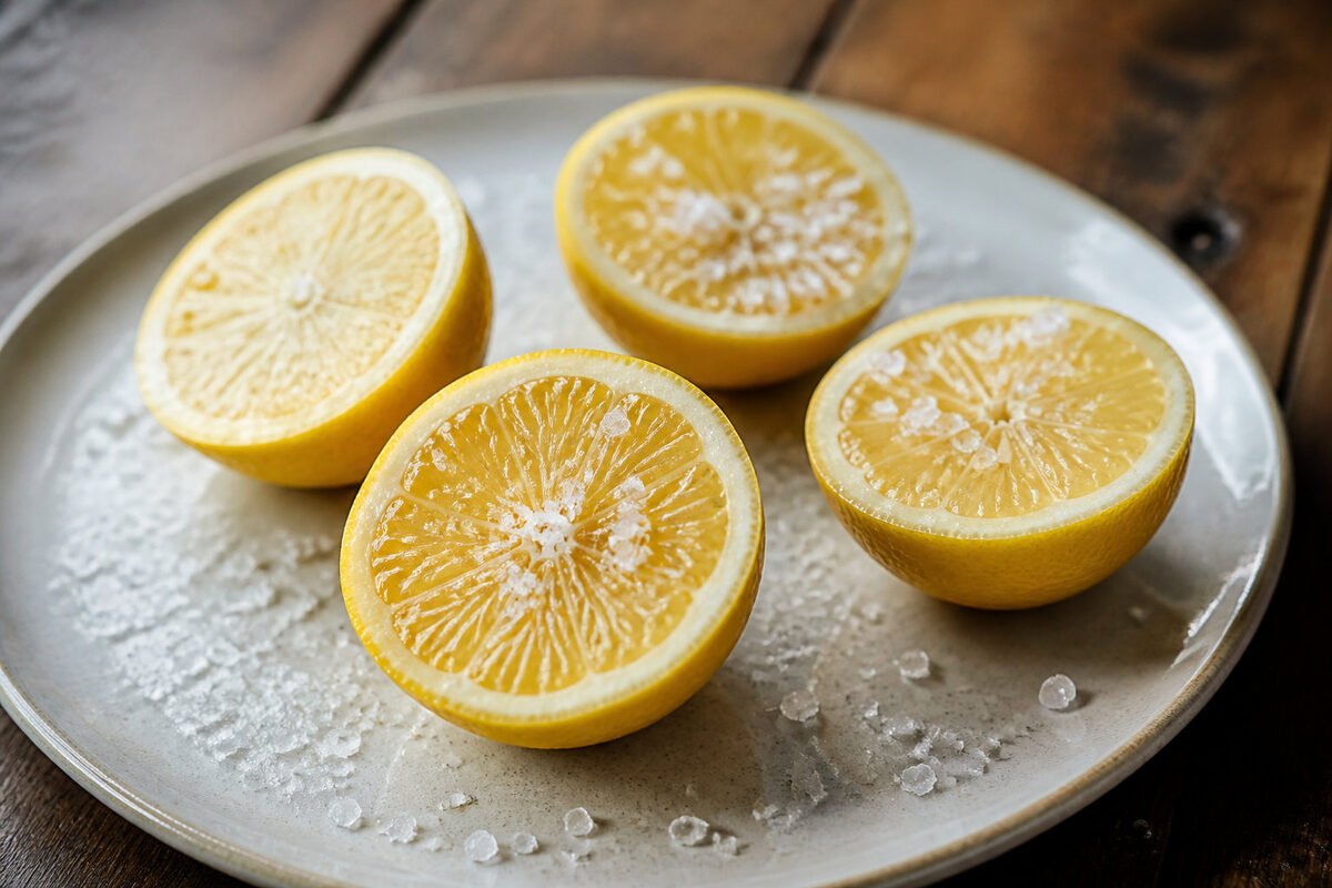 Le citron et le sel pour neutraliser les effluves acides 🍋