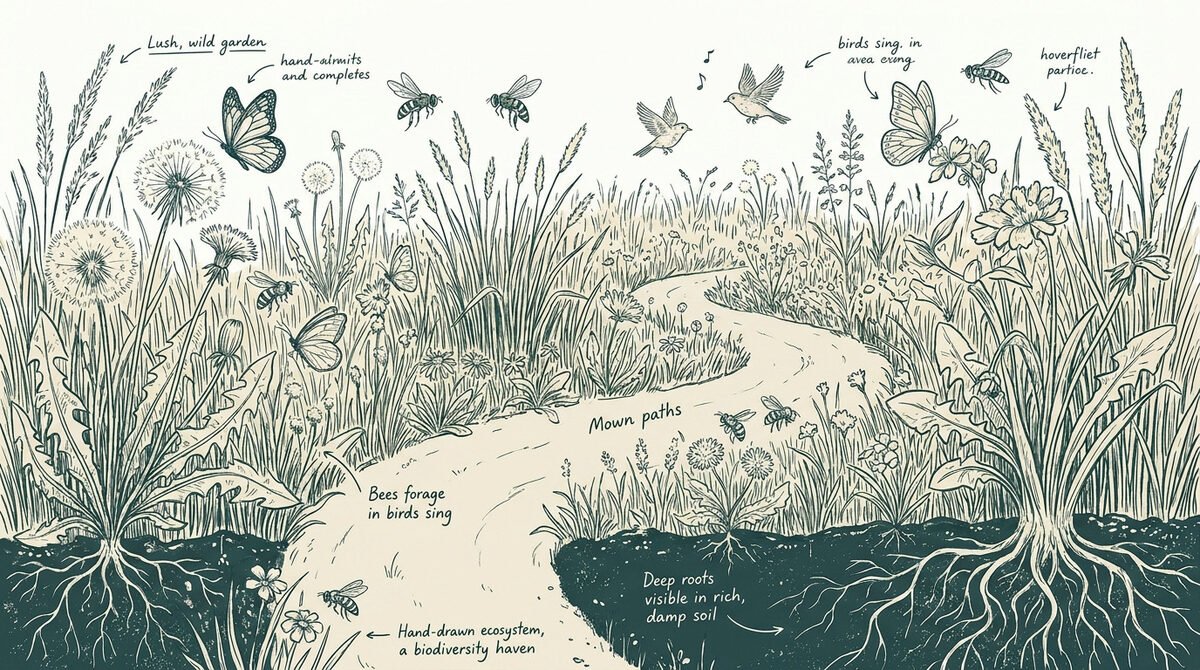 Réussir son jardin sans tonte totale pour la biodiversité