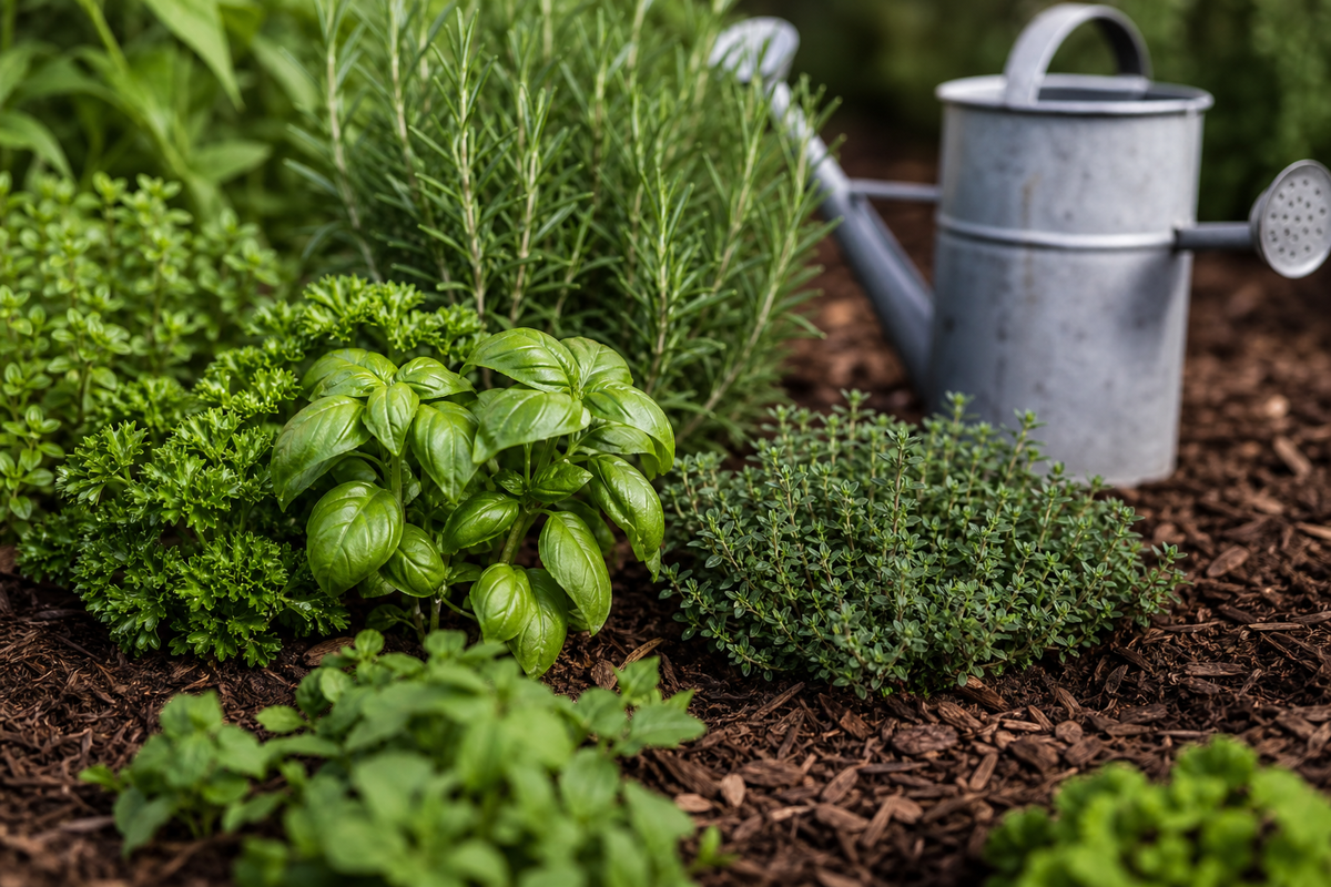 Paillage au pied des aromatiques : garder l’humidité sans étouffer les plants