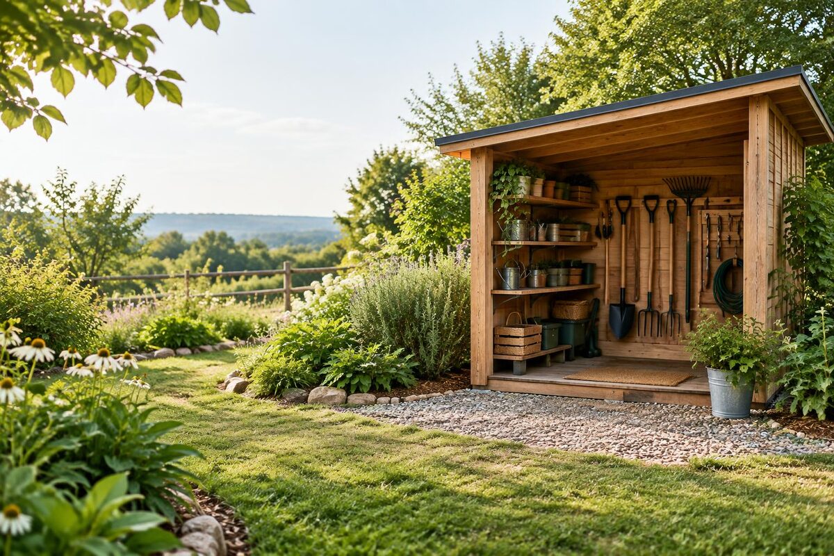 Abri de jardin écologique sans béton : aménagement