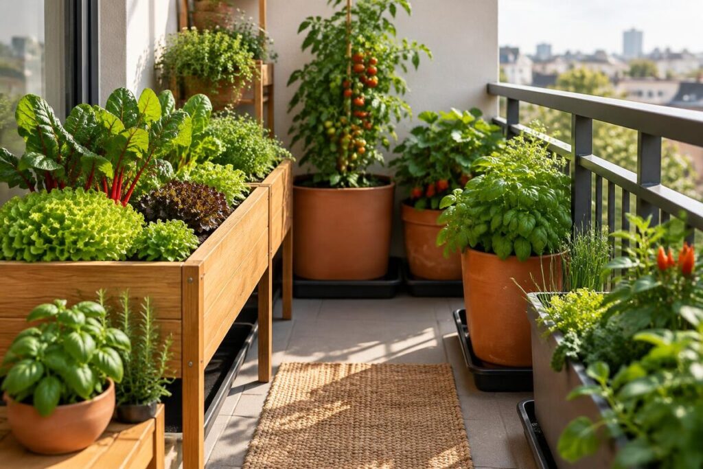 Potager urbain sur 3 m² : contenants et exposition